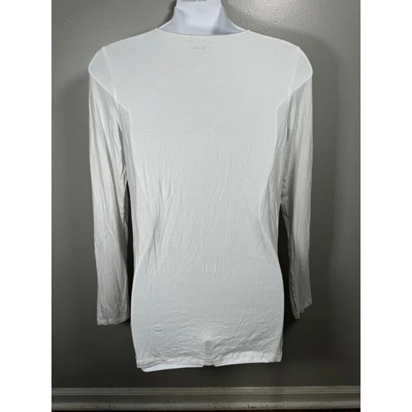 Majestic Paris Neiman Marcus Womens Soft Touch Long-Sleeve Top Sz 4 US Lg White - Picture 4 of 7